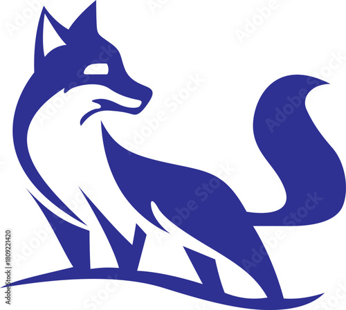 Canvas Print Blue fox illustration