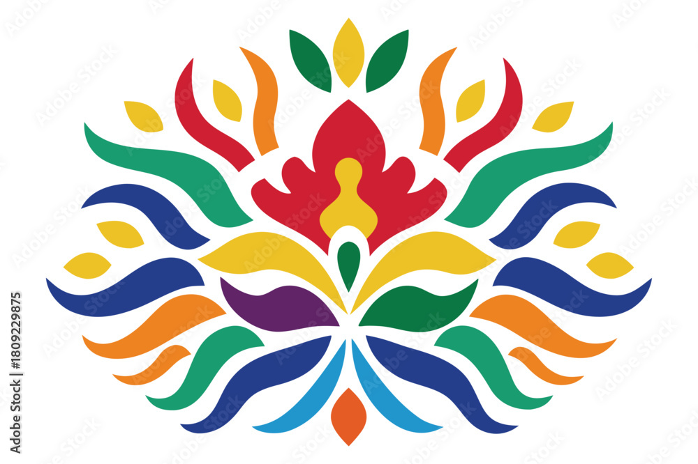 Fototapeta premium Hand-Drawn Colorful Matisse Pattern Abstract Design Vector