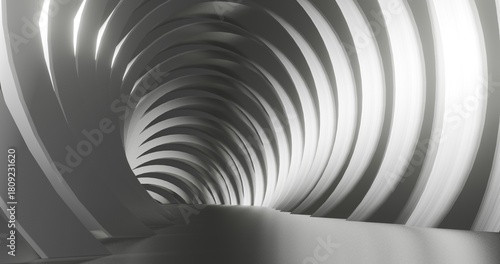 Fototapeta Naklejka Na Ścianę i Meble -  Abstract architecture background arched interior 3d render