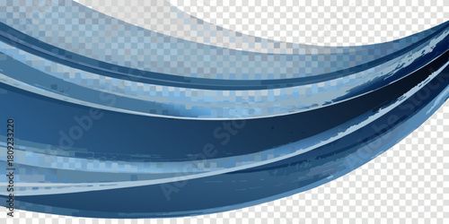 Abstract blue wave background with transparent elements for design projects