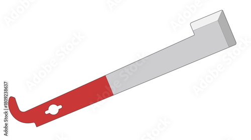A vector illustration of a beekeeper's tool, featuring a chisel, isolated on a white background.