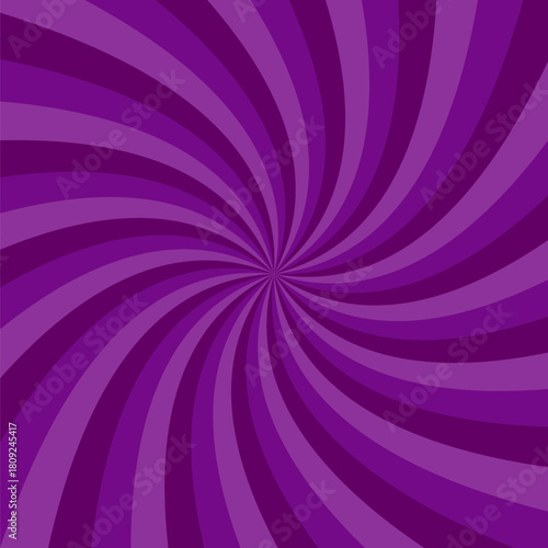 Abstract geometrical swirl ray burst background - vector graphic from purple stripes