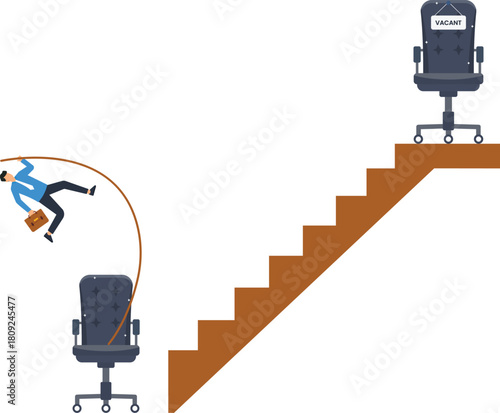 career progression, job opportunity, vacant position, pole vaulting, climbing stairs, corporate ladder, recruitment concept, ambitious employee