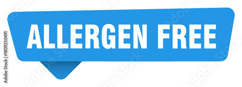 allergen free sticker. allergen free blue sign isolated on transpatent background
