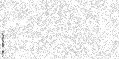 Topographic map backdrop. Conditional geography scheme and the terrain path. Contour line abstract background.  Concept of technology, science. Wallpaper. Pattern.