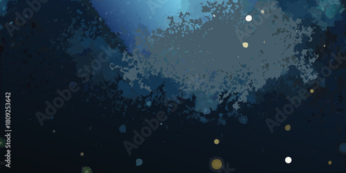 Abstract dark blue and teal background with light spots