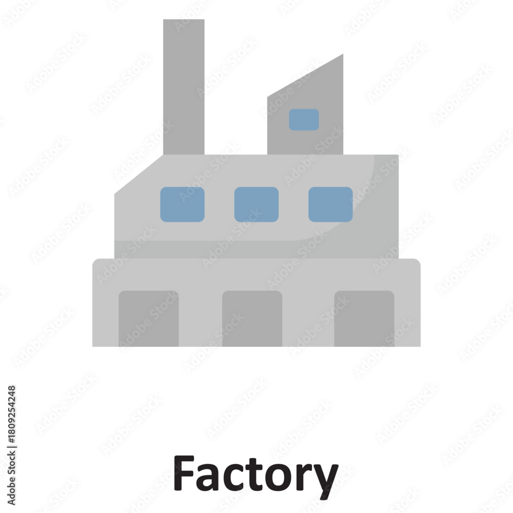 Obraz premium Factory Vector icon which can easily modify or edit