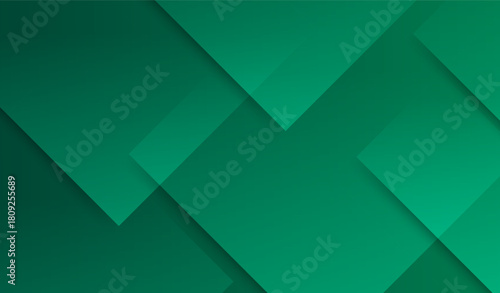 Modern bright green geometric background with diagonal layered shapes.