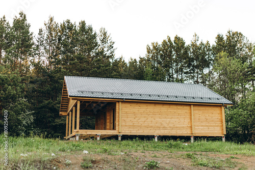 construction of a house from profiled timber