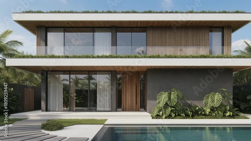 Wallpaper Mural Modern Building Facade With Horizontal Windows And Contemporary Architectural Design Exterior Torontodigital.ca