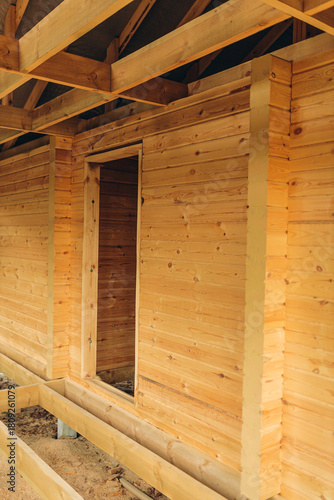 construction of a house from profiled timber