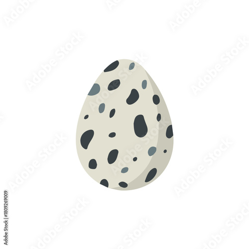 Watercolor hand-painted a bird egg with realistic texture on a white background, cute illustration, flat watercolor painting, simple and detailed design