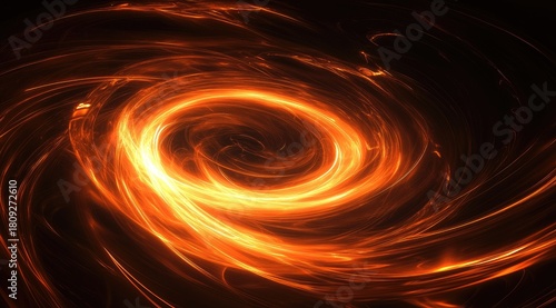 Wallpaper Mural Abstract swirling vortex of orange-red light Torontodigital.ca