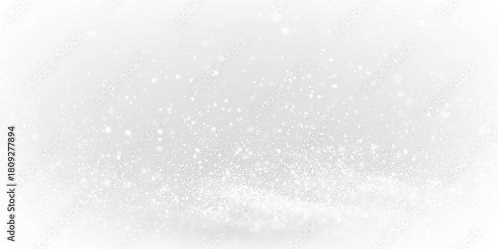 Obraz premium Gentle snowflakes fall silently against a transparent backdrop, evoking a tranquil winter scene. This serene moment captures the beauty of snowfall in a cozy environment.