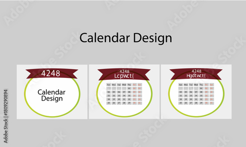 Simple and elegant calendar template for business and home.