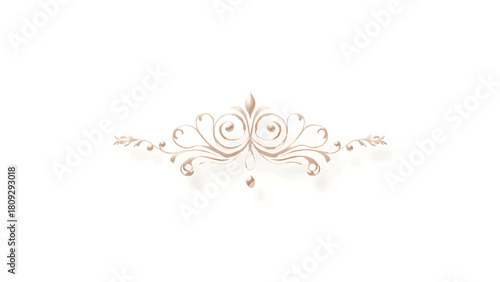 vector icon of a feminine crown with soft ornamental details