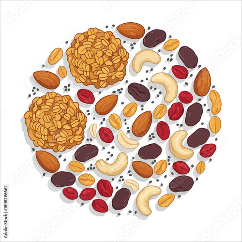  Healthy Mixed Nuts and Seeds Circle