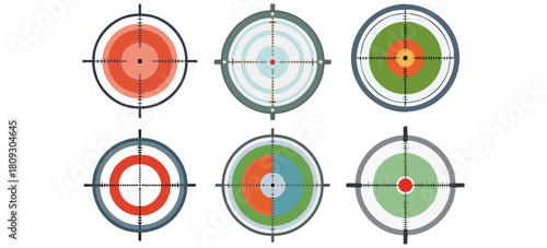照準ベクターイラストセット