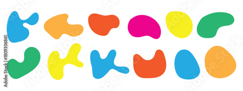 Abstract colourful fluid shapes blob icon vector. simple water forms symbol. vector illustration.