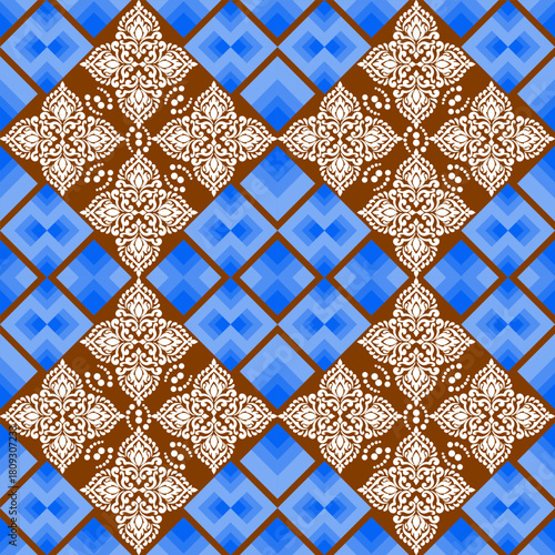 Classic Damask Seamless
Pattern - Vector Illustration for Elegant Textile
Design,Damask,Jacquard loom, Brocade, Satin weave,ethnic, geometric, textile, fabric, motif, retro