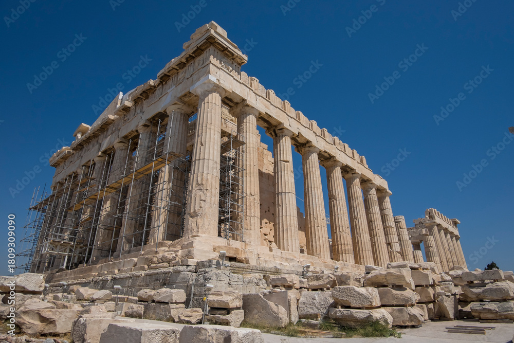 Obraz premium Vista del Partenón en la Acrópolis de Atenas, Grecia