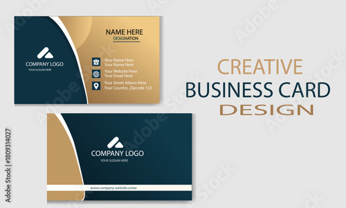 Modern professional corporate creative aesthetic multiple colour double sided business and visiting card design template. 
