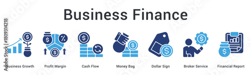 Business finance drives growth tracking profit margins and cash flow with broker services and comprehensive reporting.