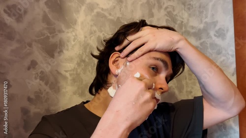 Wallpaper Mural Male Grooming Routine and Shaving Preparation Torontodigital.ca