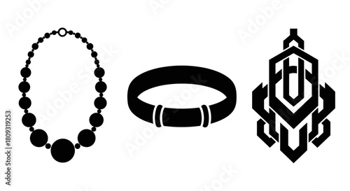 Jewelry and Adornment Icon Set