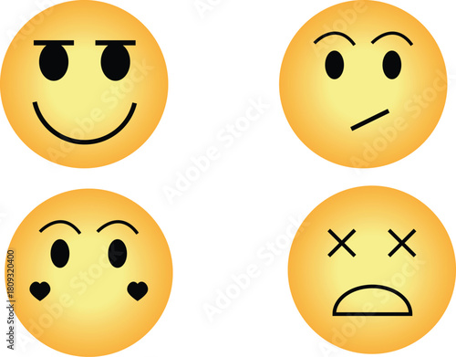 Set of emogy smiley icons,emoji collection. set of yellow face smiles
