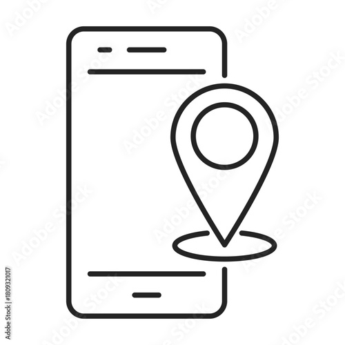 smartphone map location web icon
