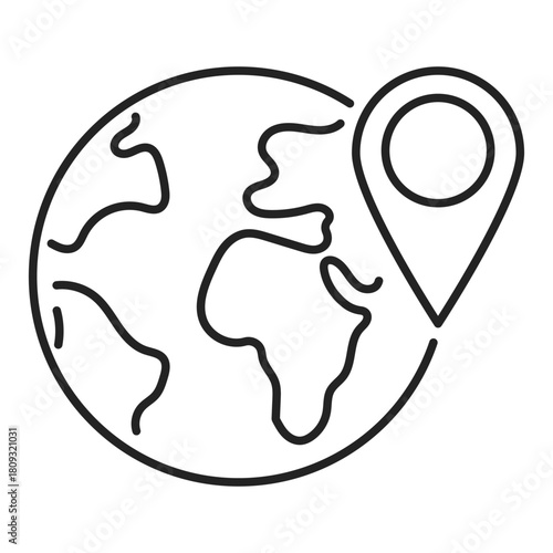 globe map location web icon