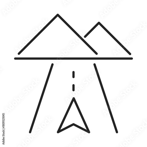 map navigation web line icon