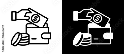 Income whiteblack icon