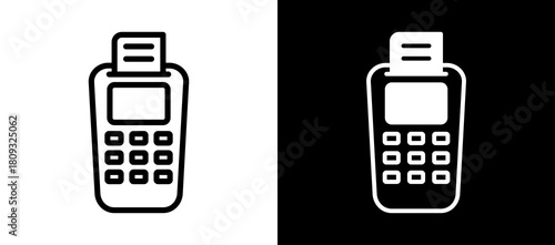 Receipt whiteblack icon