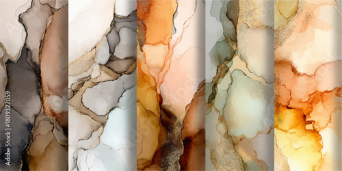 a colorful formations of rocks stacked over the hundreds of years. Marble ink abstract art from exquisite original painting for abstract background .	
