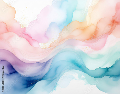 Soft Flowing Watercolor Background — High-Resolution Versatile Artistic Material