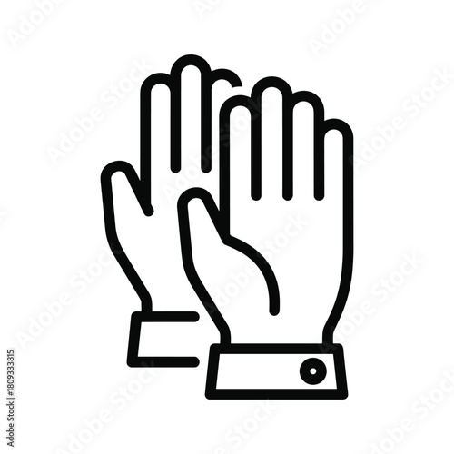 Illustration of a pair of medical gloves, commonly used in healthcare settings isolated on