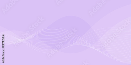 Abstract pastel lilac violet lavender purple with gradient wave background. Simple pattern for display product ad website template wallpaper poster. Eps10 vector