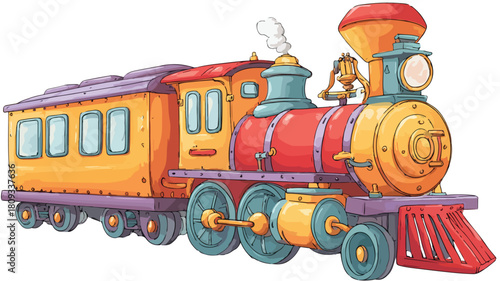 toy train isolated on white