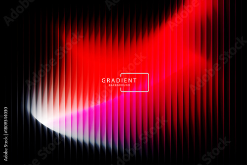 Vibrant gradient with ribbed fractal glass texture pattern and dark circular center. Dynamic abstract artwork perfect for modern banners, marketing visuals, creative backgrounds and artistic projects