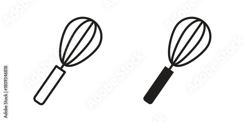 Beater icon symbol in filled and line style. Vector icon collection