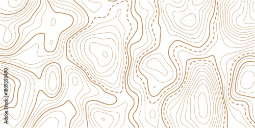 Modern design with White background with topographic wavy pattern design.Topographic gold luxury map background. Geographic abstract pattern. The topo contour or wallpaper.