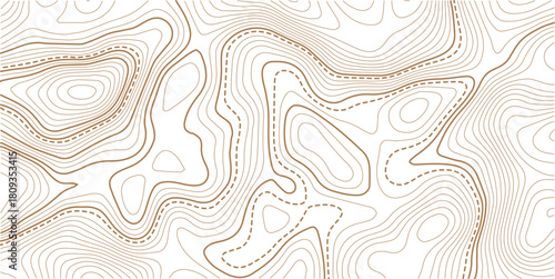 Topographic gold luxury map background. Geographic abstract pattern. The topo contour or wallpaper.Concept of technology, science. Wallpaper. Pattern.