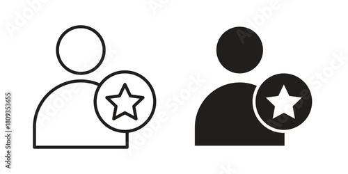 Customer satisfaction icon symbol in filled and line style. Vector icon collection