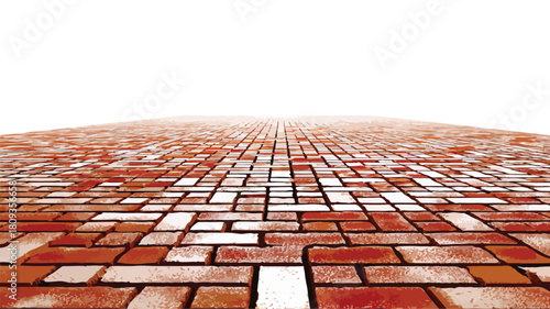 Brick Floor with 'Bricks' Words - Professional Image for Design Projects