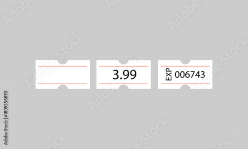 Isolated Price Tag Sticker Label Icon for Supermarket and Product Packaging