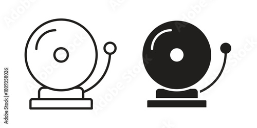 Fire alarm icon symbol in filled and line style. Vector icon collection