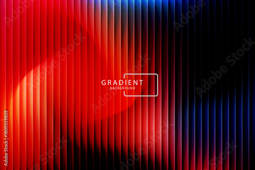 Vibrant gradient with ribbed fractal glass texture pattern and dark circular center. Dynamic abstract artwork perfect for modern banners, marketing visuals, creative backgrounds and artistic projects