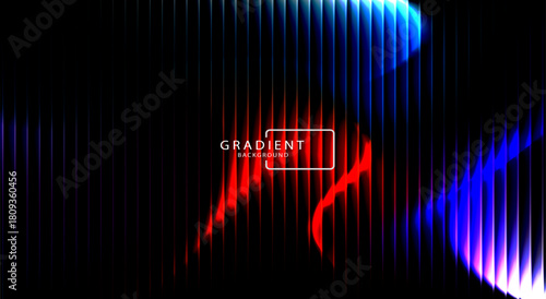 Vibrant gradient with ribbed fractal glass texture pattern and dark circular center. Dynamic abstract artwork perfect for modern banners, marketing visuals, creative backgrounds and artistic projects